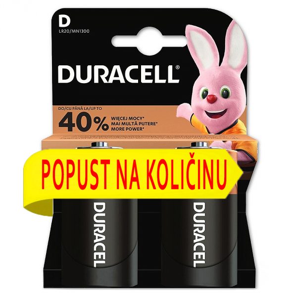 duracell baterija lr20 (-)