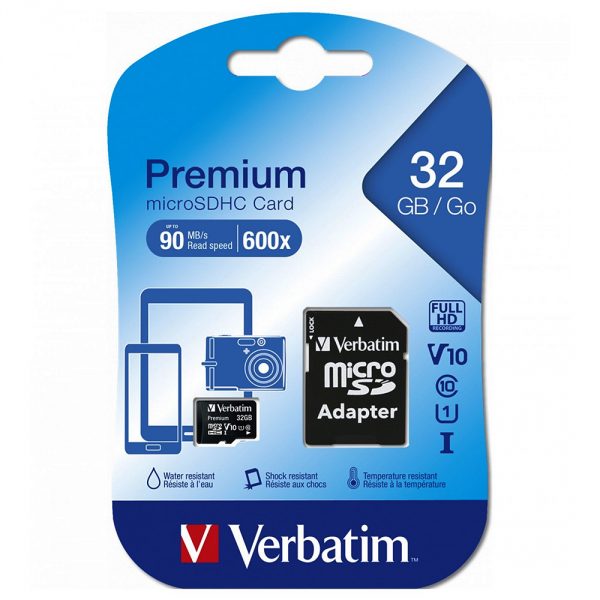 micro sd 32gb verbatim klasa 10 (a)