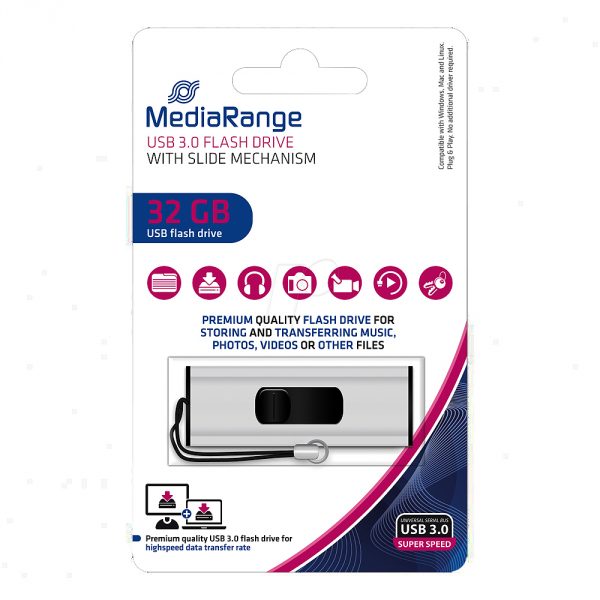 mediarange usb 32gb slider 3.0 (a)