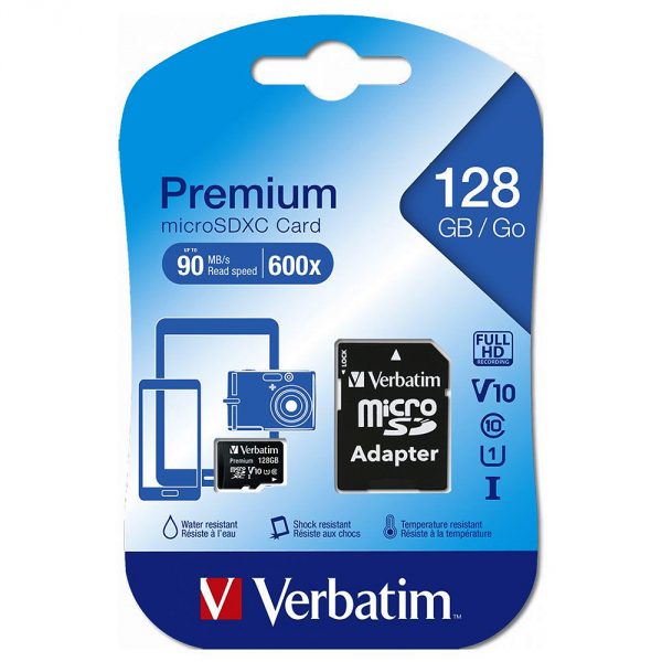 micro sd 128gb verbatim klasa 10 (a)