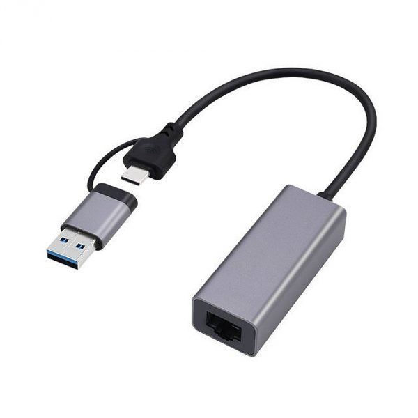 adapter usb+usb tip c-utp gigabit